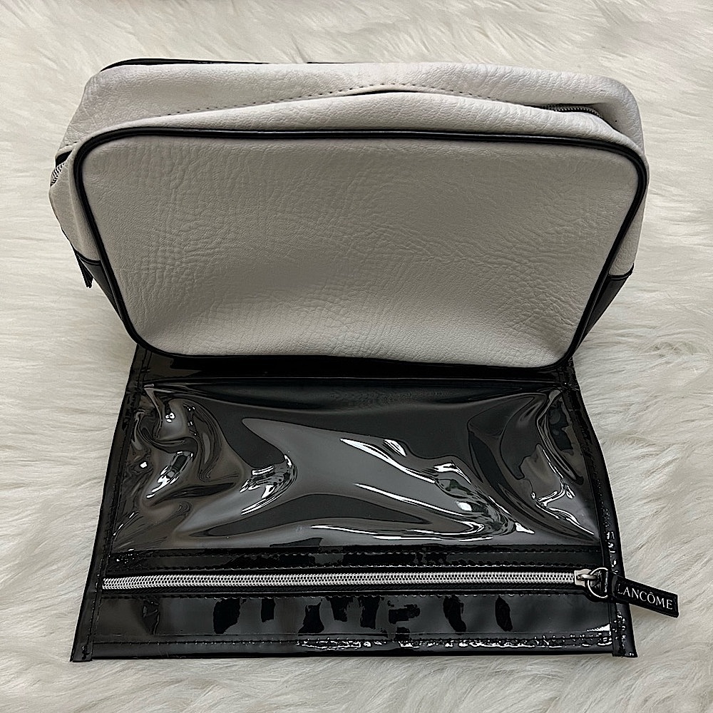 LANCÔME - BLACK WHITE PARIS PATENT COSMETIC POUCH - Picture 6 of 16